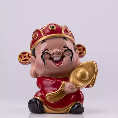Hold the ingot God of wealth, don't shake your head, car decoration, center console, car interior decoration, festival lucky insurance