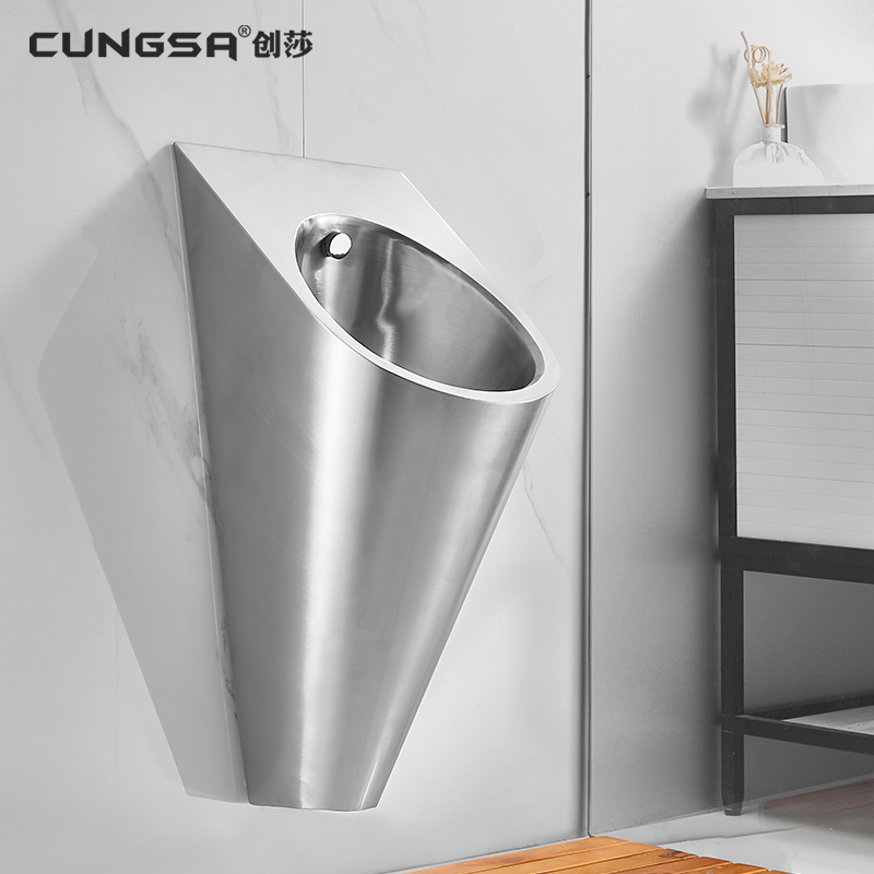 304 stainless steel urinal hanging wall style bar ktv toilet fully automatic integrated sensor small poop male urine bucket