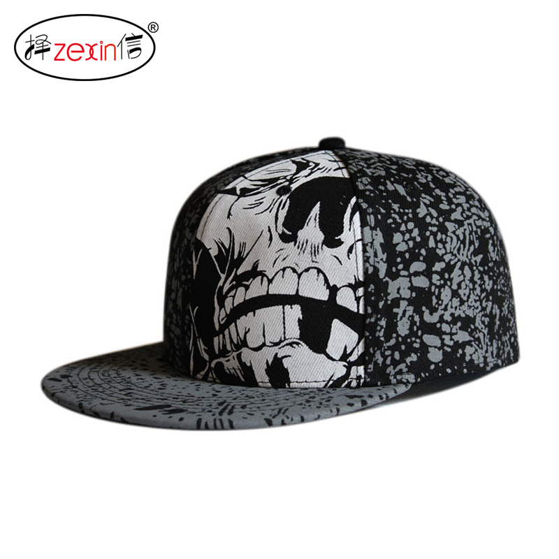 hiphop hip hop baseball cap male and female street devil splashdown graffiti flat along the cap bboy cap street dance hat man
