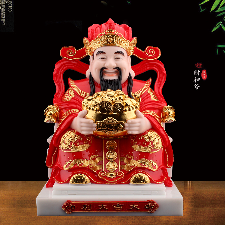 Han Baiyu Buddha statue of the god of the god resin Yuanbao Governor Joe moved to open the shop household gift-giving parts