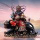 Brass Zhao Gongming statue five-way God of Wealth Wu Wealth God riding a tiger like Marshal Zhao black face Zheng Wealth God Brass ornaments
