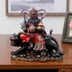 Brass Zhao Gongming statue five-way God of Wealth Wu Wealth God riding a tiger like Marshal Zhao black face Zheng Wealth God Brass ornaments