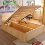 Cedar giường gỗ 1,5 mét thứ hạng cao toàn bộ lưu trữ hộp đồ gỗ giường phòng ngủ thông hiện đại nhỏ gọn giường đôi - Giường giường gỗ gấp