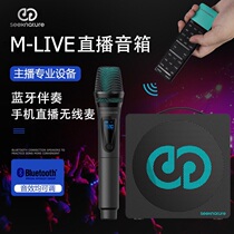 Senran M live live speaker built-in sound card microphone sound singing outdoor speaker moving ring Bluetooth wireless