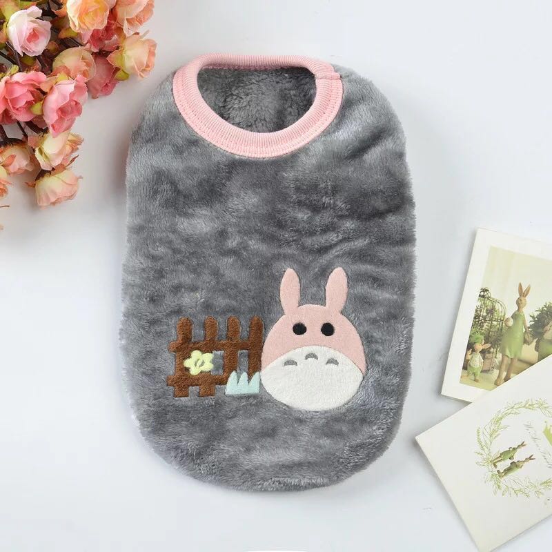 Quần áo cún con mùa thu và mùa đông san hô len phim hoạt hình sữa chó sữa mèo siêu nhỏ thú cưng vest Teddy gấu con chó quần áo - Quần áo & phụ kiện thú cưng áo cho mèo con