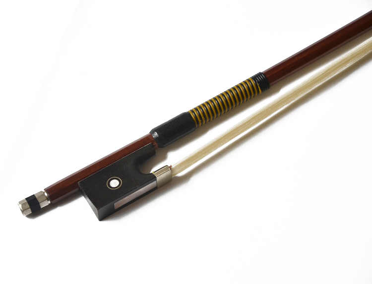 Pure horse-tail violin bow adult children beginning to play examination bow rod Brazilian wood oconardo bow