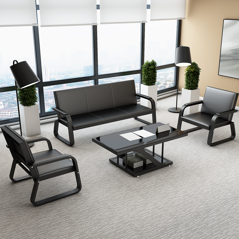 Office sofas minimalist modern tea table combination suit Business trio Throne Sipi furniture office sofa guests