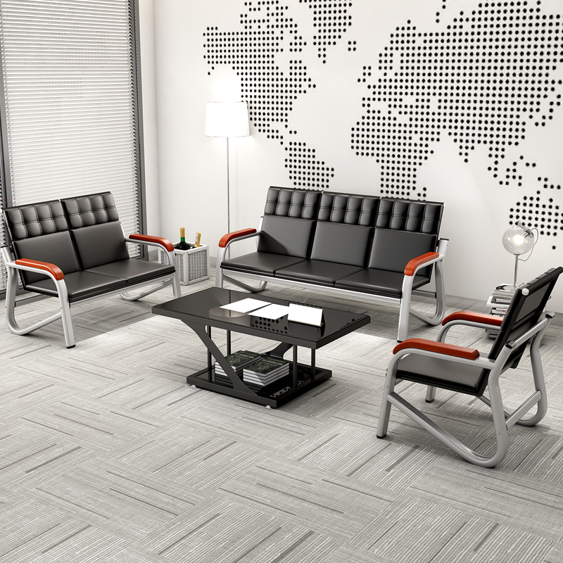 Business Office Area Sofa Tea Table Composition Modern Minima Trio guests Guest Sofa Office Package Furniture