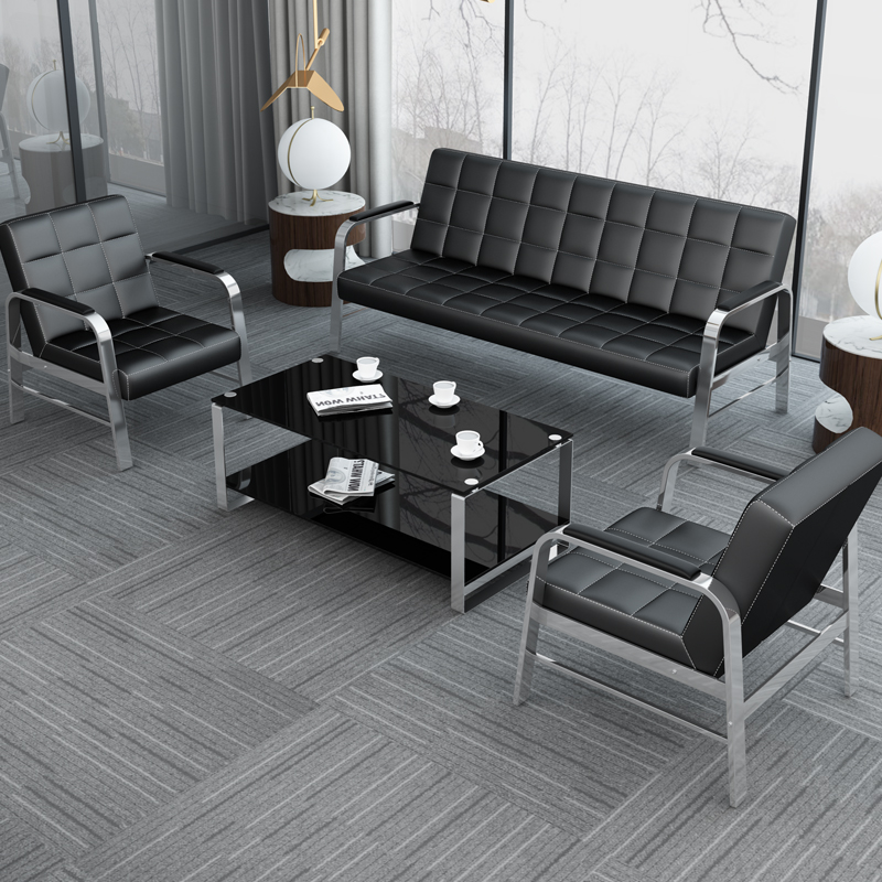 Office Reception Hospitality Area Business Combination Office Sofa Brief Modern Fashion Trio Bit Fold Sofa Bed