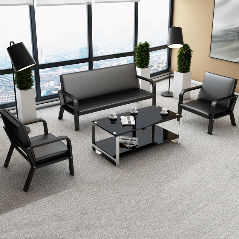 Office Sofa Tea Table Combo Suit Brief Modern Reception Room Small Business Negotiate Office Sofa Platoon Chair
