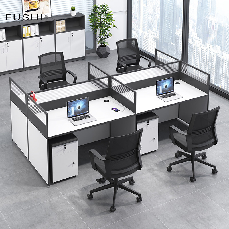 Desk staff table office furniture simple staff screen partition modern 2 people 4 people computer desk