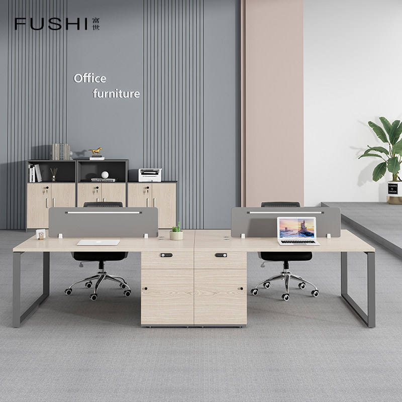 Staff office desk and chair combination staff simple modern furniture station office card seat four-person desk
