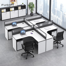 Staff Desk Sub Office Furniture Screen Partition minimalist Hyundai 2 4 Peoples computer table and chairs Composition