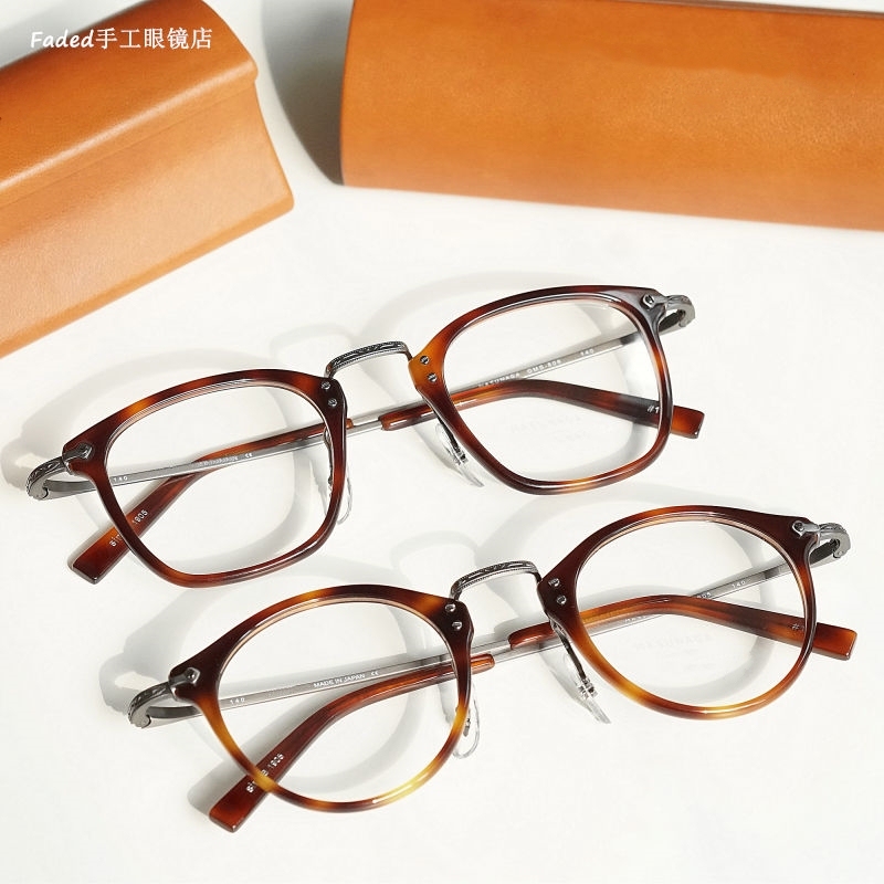 Japanese Retro Handmade Pure Titanium Trendy Unisex Prescription Eyeglass Frames, Same Style as Eason Chan, Round Square Frame Gms805 806 Japanese Retro Handmade Pure Titanium Trendy Unisex Prescription Eyeglass Frames, Same Style as Eason Chan, Round Square Frame Gms805 806