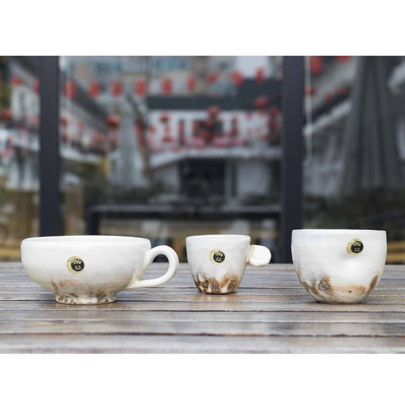 Kookugawa Japan House Japan Original Import Letter Music Burn Powder Lead Kiln Change Breakfast Soup Cup Concentrated Coffee Cup Tea Cup