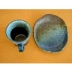 Tại chỗ Nhật Bản nhập khẩu retro Nanban tráng men cốc cà phê cốc trà đỏ tay làm việc bằng đá cốc màu xanh - Cà phê