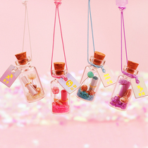 Luminous twelve constellations hanging pen creative cute drifting bottle hanging pen girl heart students with black gel pen