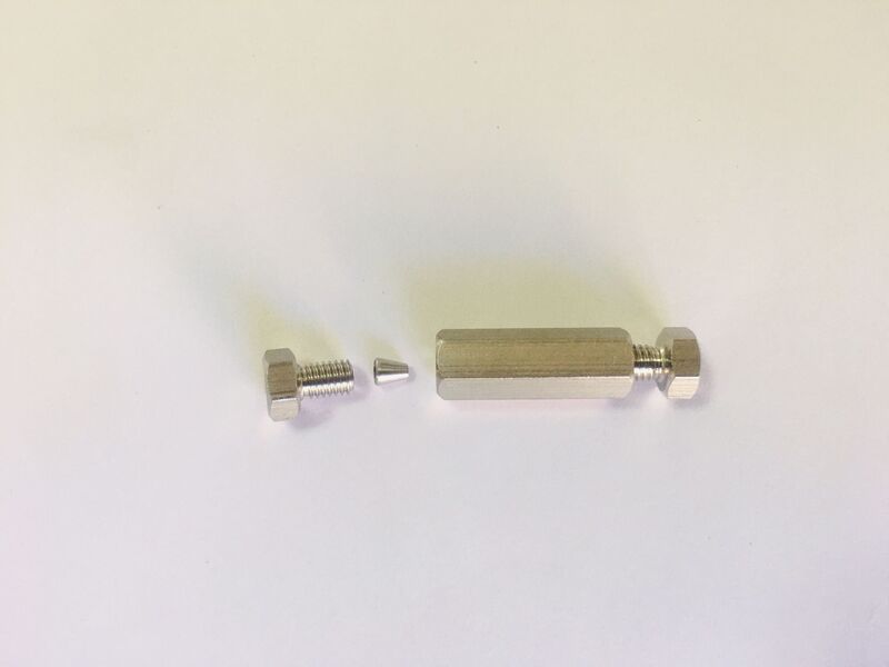 1/16 Stainless Steel Two-Way Straight-Through Connector Blade Ring Metal Agilent Shimadzu Liquid Chromatography Accessories 1/16 Stainless Steel Two-Way Straight-Through Connector Blade Ring Metal Agilent Shimadzu Liquid Chromatography Accessories