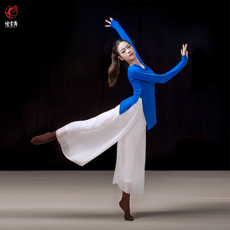 Smoke Cloud Dance New Modern Dancing Gongfu Dance suit Adult female wide-legged pants Pants Loose 90% Dance Pants