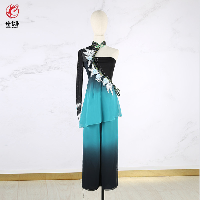 Classical dance clothes female practice clothes Jiaozhou Yangko art test performance clothes body rhyme Chinese style performance clothing customization