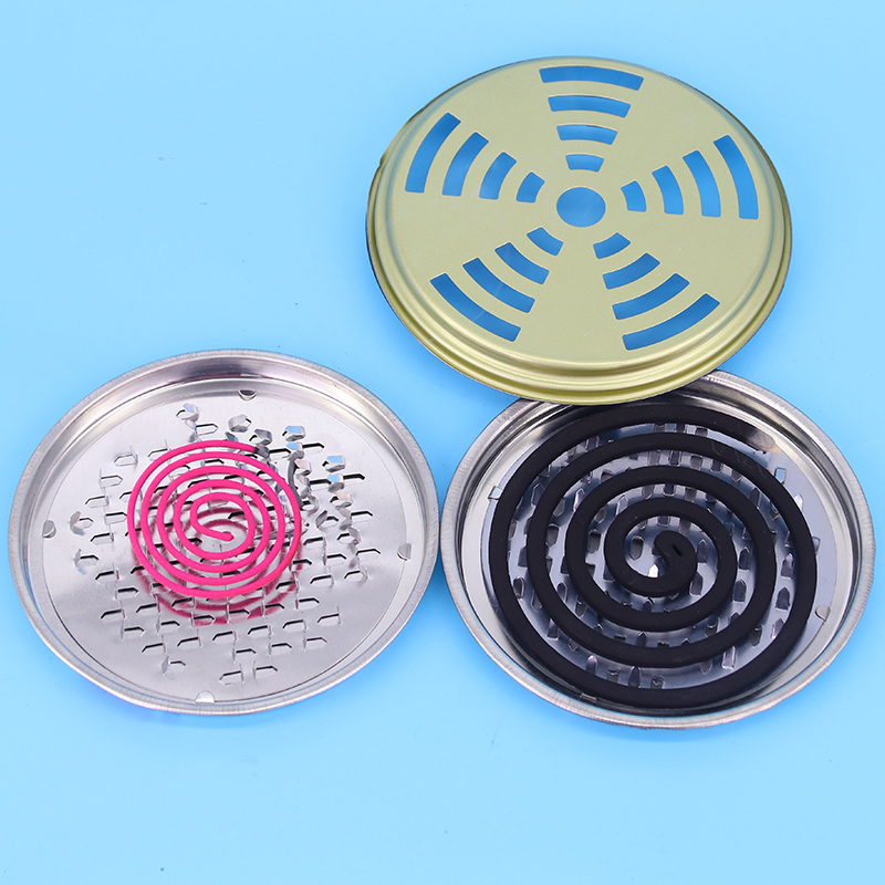 Mosquito Repellent Incense Trays Fire Protection With Lid Home Mosquito Repellent Fly Ash Tray Thickened Outdoor Creative Mosquito Coil Box Stainless Steel