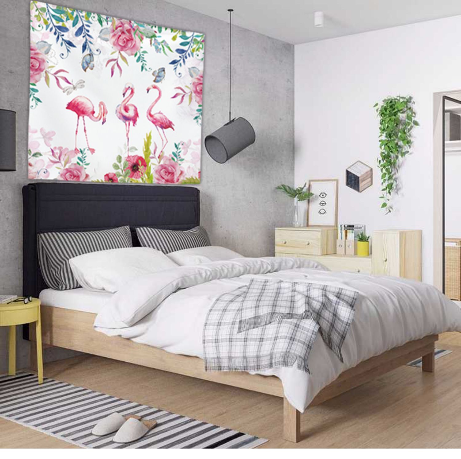 Nordic nhật ký túc xá ins vải tấm thảm treo ròng đỏ nền neo nền vải bọc đầu tiên trái tim ngủ - Tapestry thảm trang trí sofa