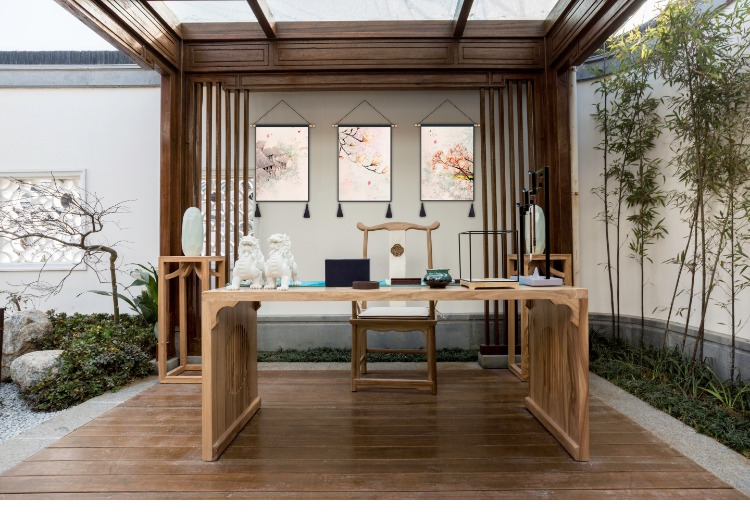 Trung Quốc phong cách Trung Quốc vải treo tranh tường phòng khách trang trí tường sơn mực treo phòng ngủ phòng ngủ hiên thảm hoa treo tường