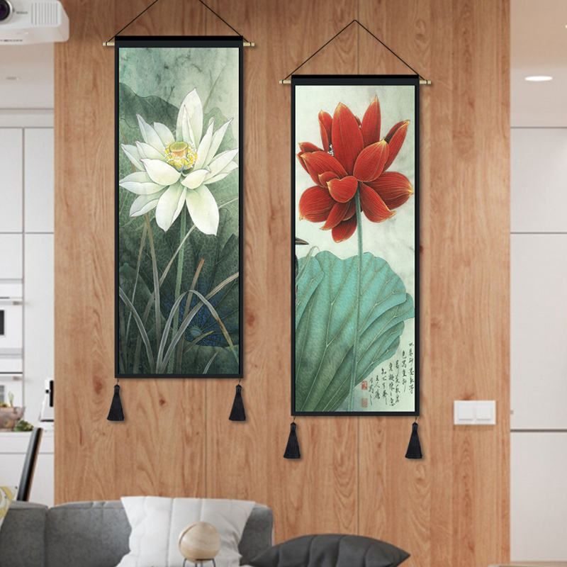 Trung Quốc tấm thảm may mắn may mắn sen gió Trung Quốc tấm thảm trang trí bức tranh phòng ngủ bức tranh phòng khách mét hộp bức tranh tường thảm tranh treo tường