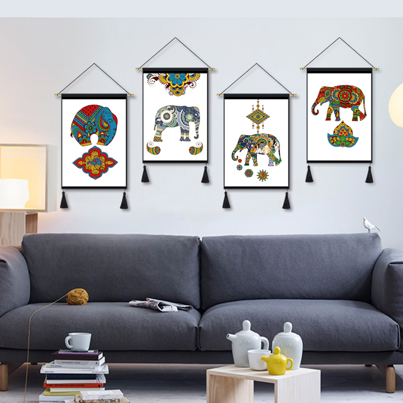 Bohemian tấm thảm trang trí nội thất tấm thảm treo vải phòng khách phòng ngủ trang trí tường hiên treo canvas art painting