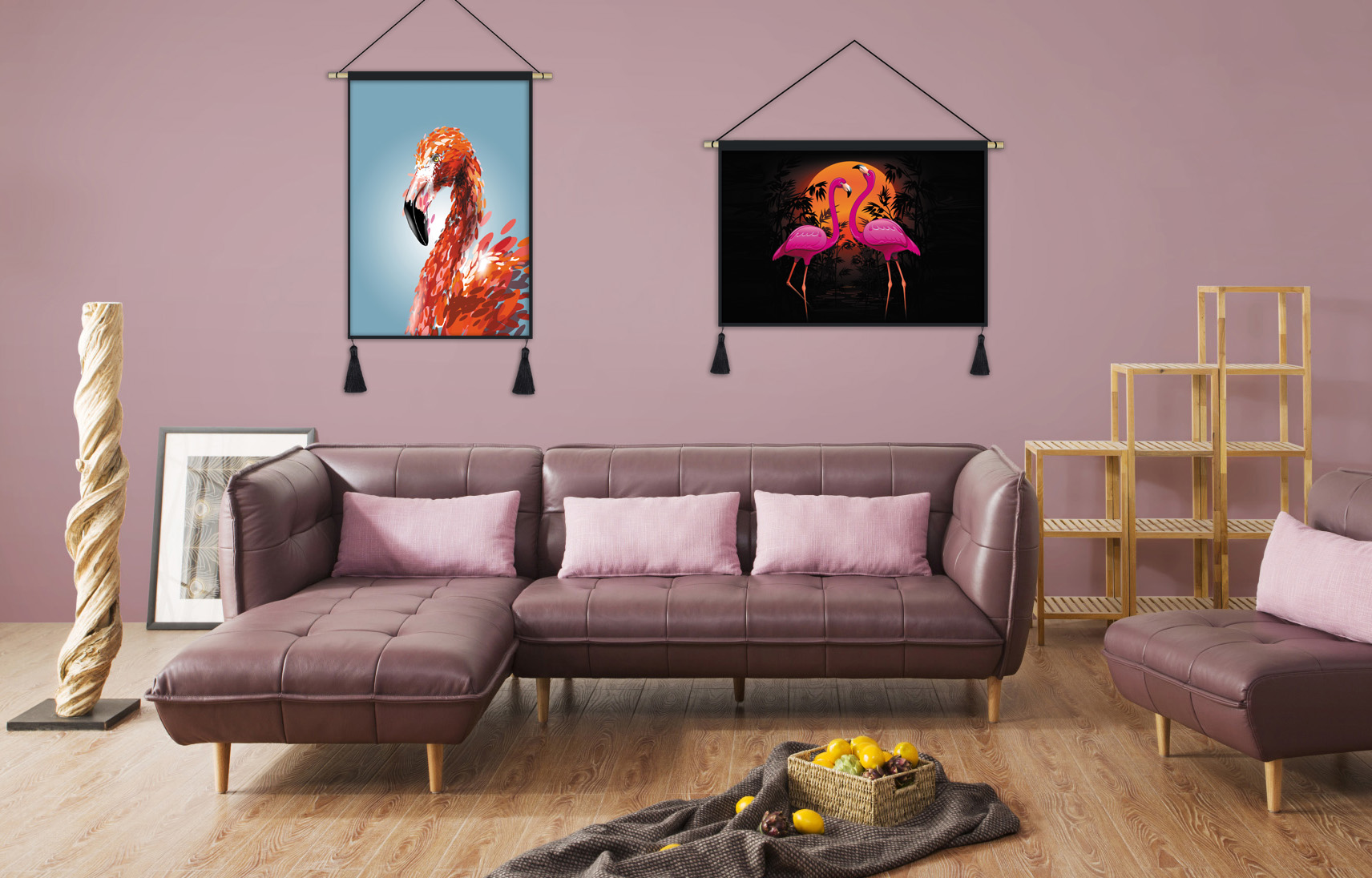 Flamingo ins vải tấm thảm nền treo nền vải giường sống tường phòng chặn vải lối vào bức tranh sơn trang trí - Tapestry thảm treo tường mandala
