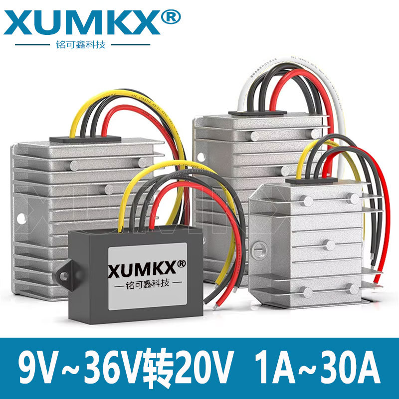 Dc 9V to 36V to 20V Car Laptop Voltage Regulator Converter 24V to 19V Regulated Power Supply 30A