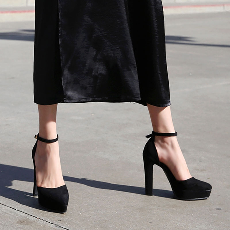 Student Autumn Art Exam Platform High Heels with Waterproof Platform, Chunky Heel, Cool Style, Sexy, Runway, Professional Work, 12cm
