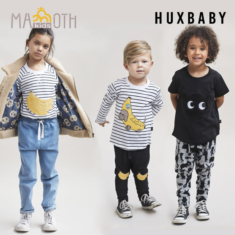 Australian Huxbaby autumn winter child male and female baby cartoon banana hot dog long sleeve T-shirt blouses-Taobao