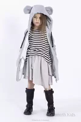 European mouseinahouse children autumn and winter Mouse fleece zipper hoodie children coat