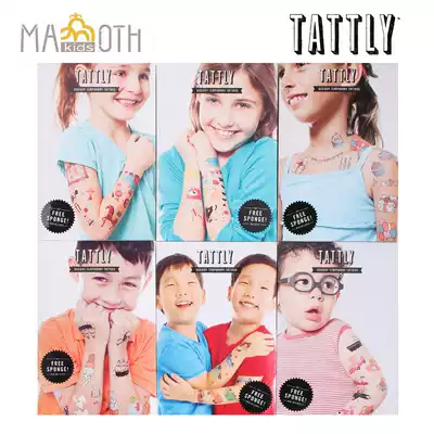 American-made Tattly Original children's Baby Safety Tattoo Stickers tattoo Set contains 8 independent sheets
