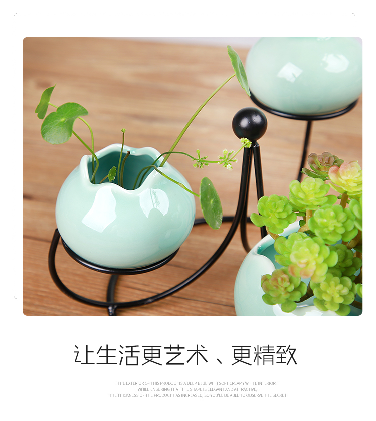 Bắc Âu mới sáng tạo bình gốm đơn giản thủy canh cây xanh củ cải nhỏ tươi phòng khách nhỏ trang trí nhà - Vase / Bồn hoa & Kệ lọ thủy tinh cắm hoa
