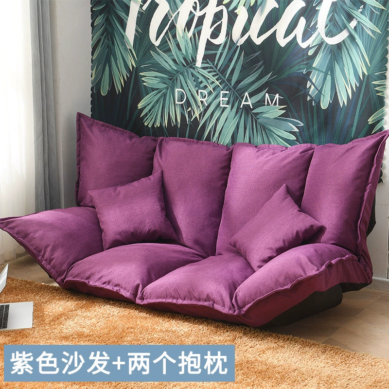 Beanbag giường tatami gấp ghế phòng ngủ đôi dual-sử dụng nhỏ hairnet cát phần màu đỏ đơn giản ban công căn hộ nhỏ - Ghế sô pha ghế sofa da
