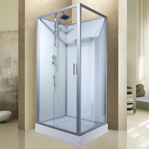 Rectangular shower room integral bathroom one-piece home tempered glass partition shower bath room toilet