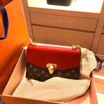 Hong Kong 2021 new high-end printed leather old flower womens bag retro fashion wild small bag womens chain bag