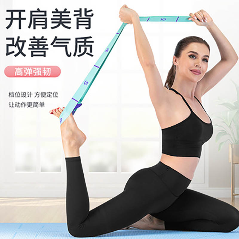Yoga dance open shoulder to practice shoulder opening with small swallow flying stretch with pull band Rover and fitness female digital elastic band