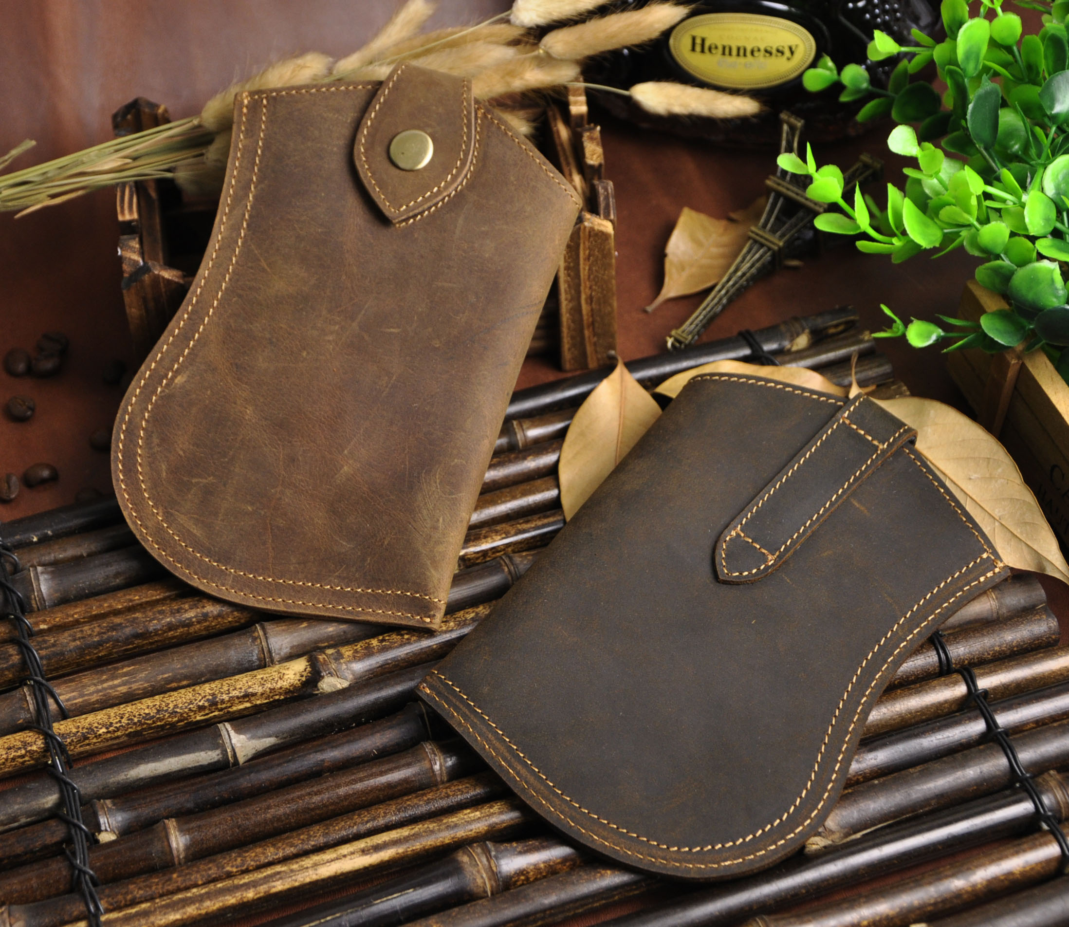 Headlayer Bull Leather Genuine Leather Men's Street Trend Casual Fashion Phone Cover Outdoor Handy Belt Hook Small Purse-Taobao