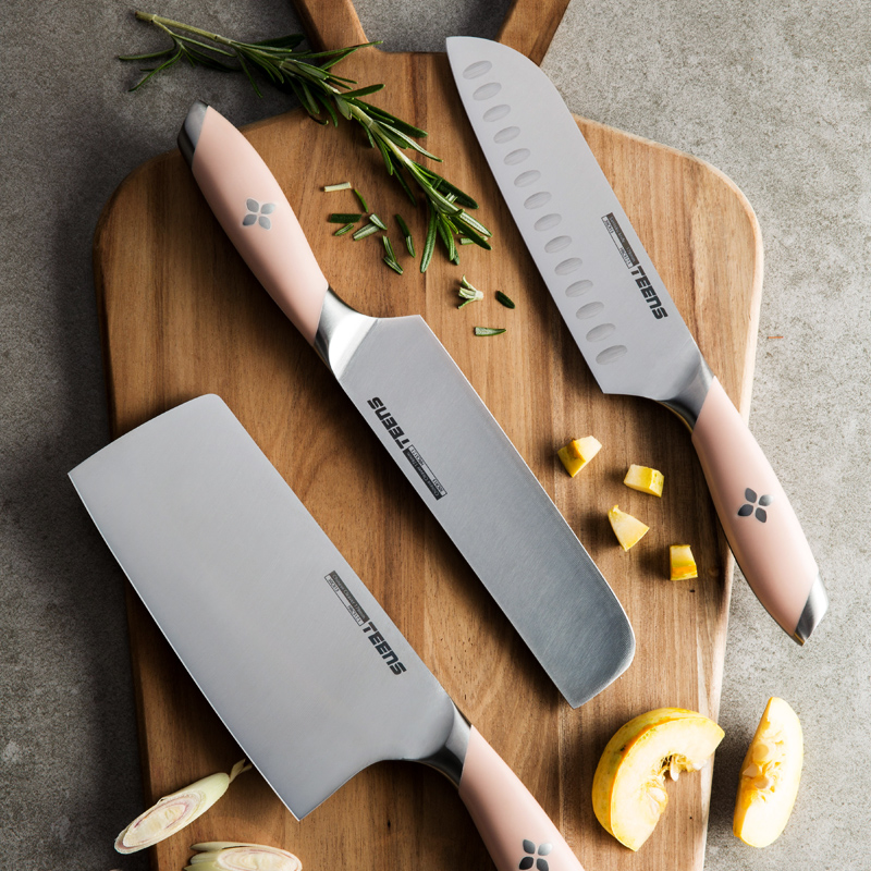 Korean household stainless steel kitchen cutter kitchen sharp non-stick meat cutter light small knife fruit knife set