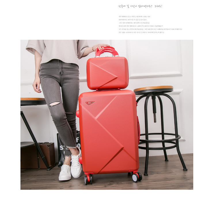 Trường hợp xe đẩy màu đỏ của hồi môn lễ cưới hộp phổ biến bánh xe vali nam và nữ hành lý mật khẩu sinh viên 20 inch 26 thủy triều vali 20 inch