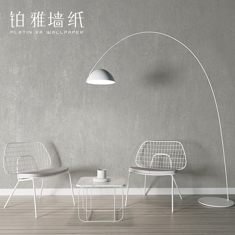 Platinum Elegant Retro Cement Grey Wallpaper Pure color blue frosted Nordic minimalist bedroom Living room wallpaper