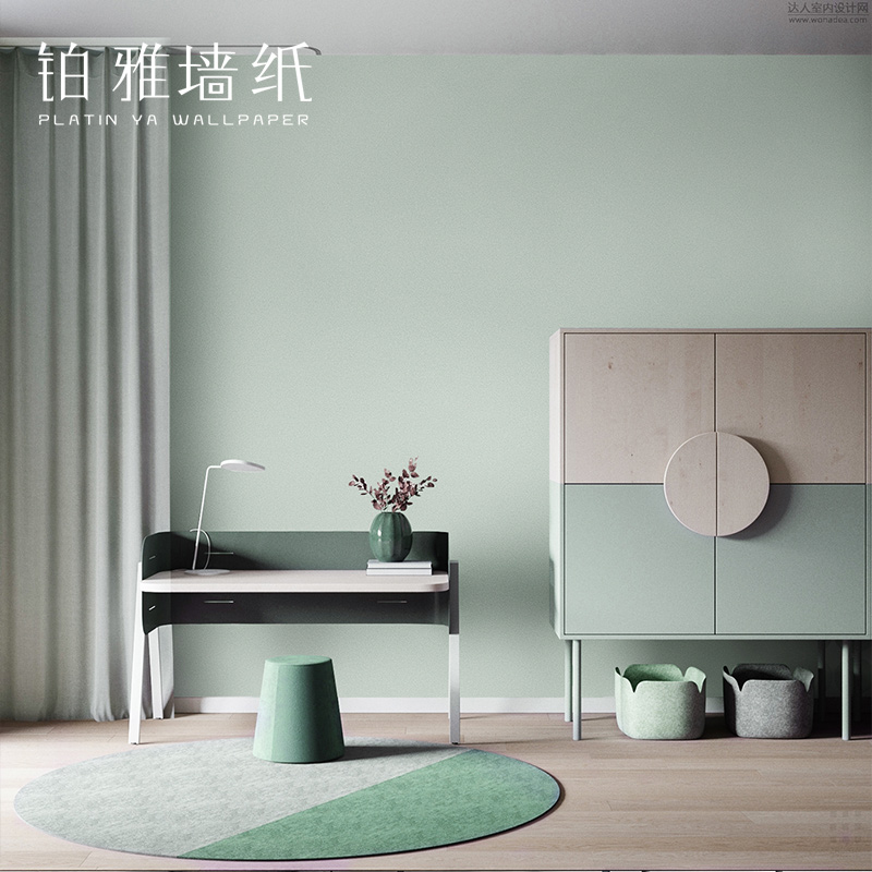 Pure Colour Vegetarian Color Wallpaper Nordic Living Room Bedroom Light Green Blue Morandi Color White Wallpaper Ins Wind Gray