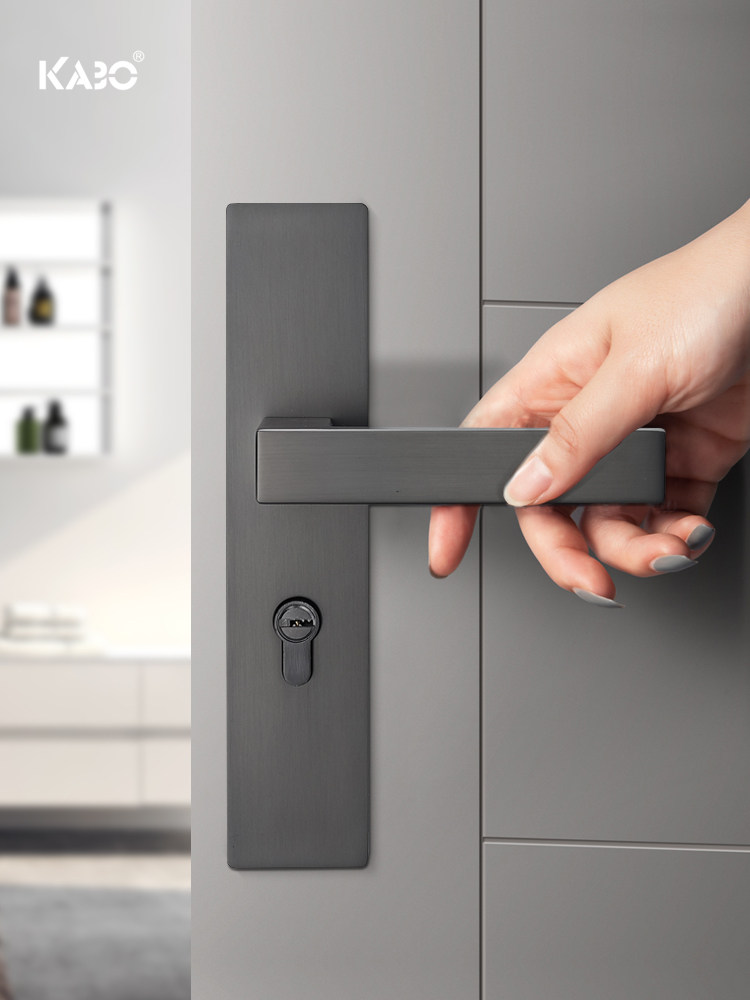 Germany KABO Nordic door lock Indoor bedroom powder room silent solid wood door handle Black Gray household door lock
