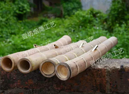 Бамбуковая табачная трубка без краски версии натурального бамбука около 60 длинных калибров около 6 см, без краски, без масла доставки в Гуандун Smoke Silk