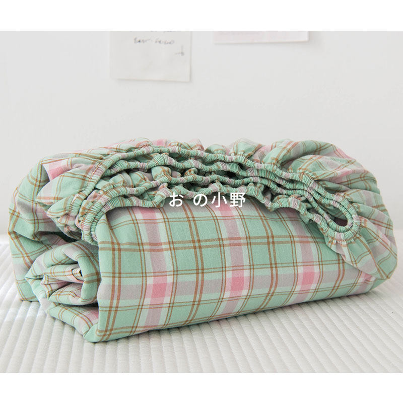 Good quality cotton washed cotton summer mattress cover single piece 1 8 meters pure cotton bed sheet Simmons fixed bed cover protective cover