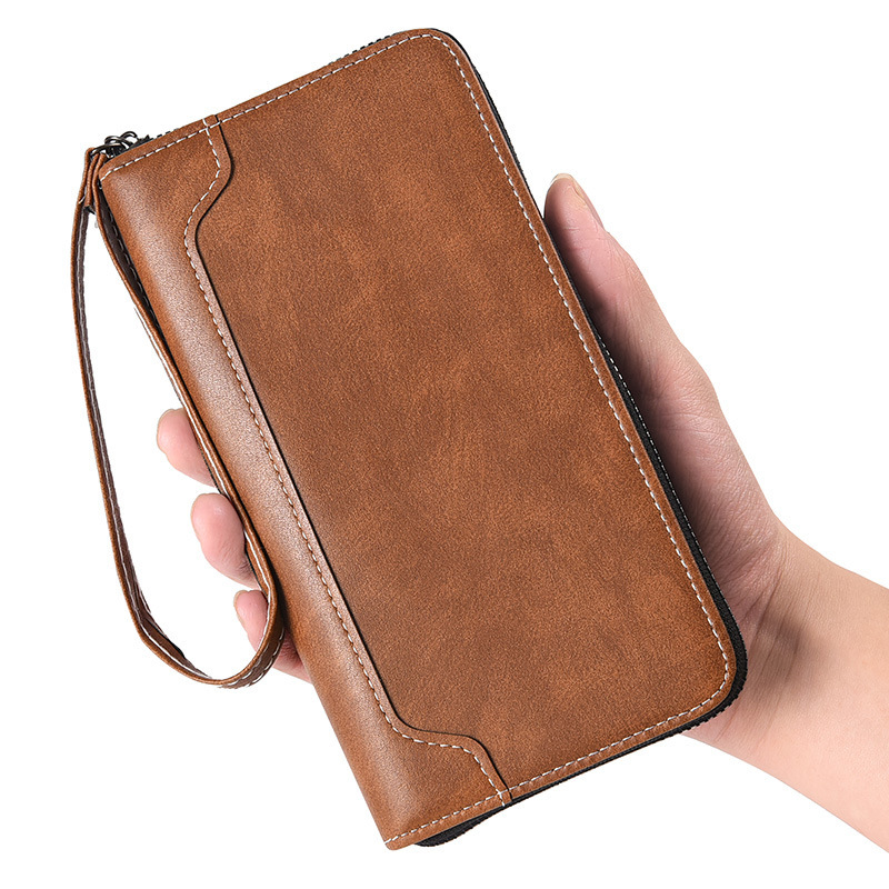 Wallet for Men, Long Style, Large Capacity, Men's Clutch, Phone Bag, High-End Fashion Billfold, with Handbag, Easy to Carry