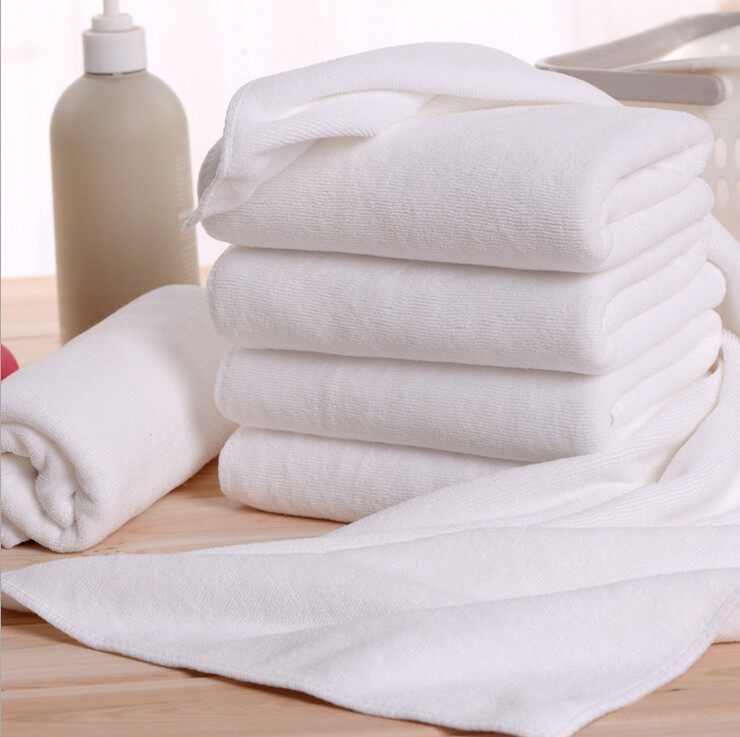 Beauty Salon Hotel Hotel Bath Towels F pure cotton white thickened Absorbent Five-star Upscale Increased for adults